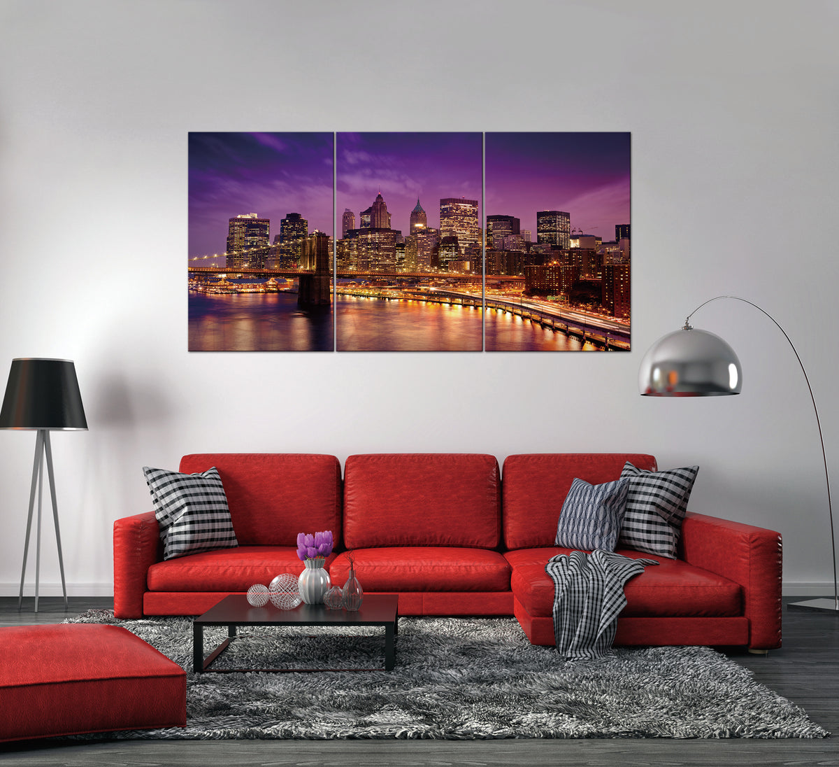 City Night Lights Acrylic Wall Art - Amazing Rugs – Furnings